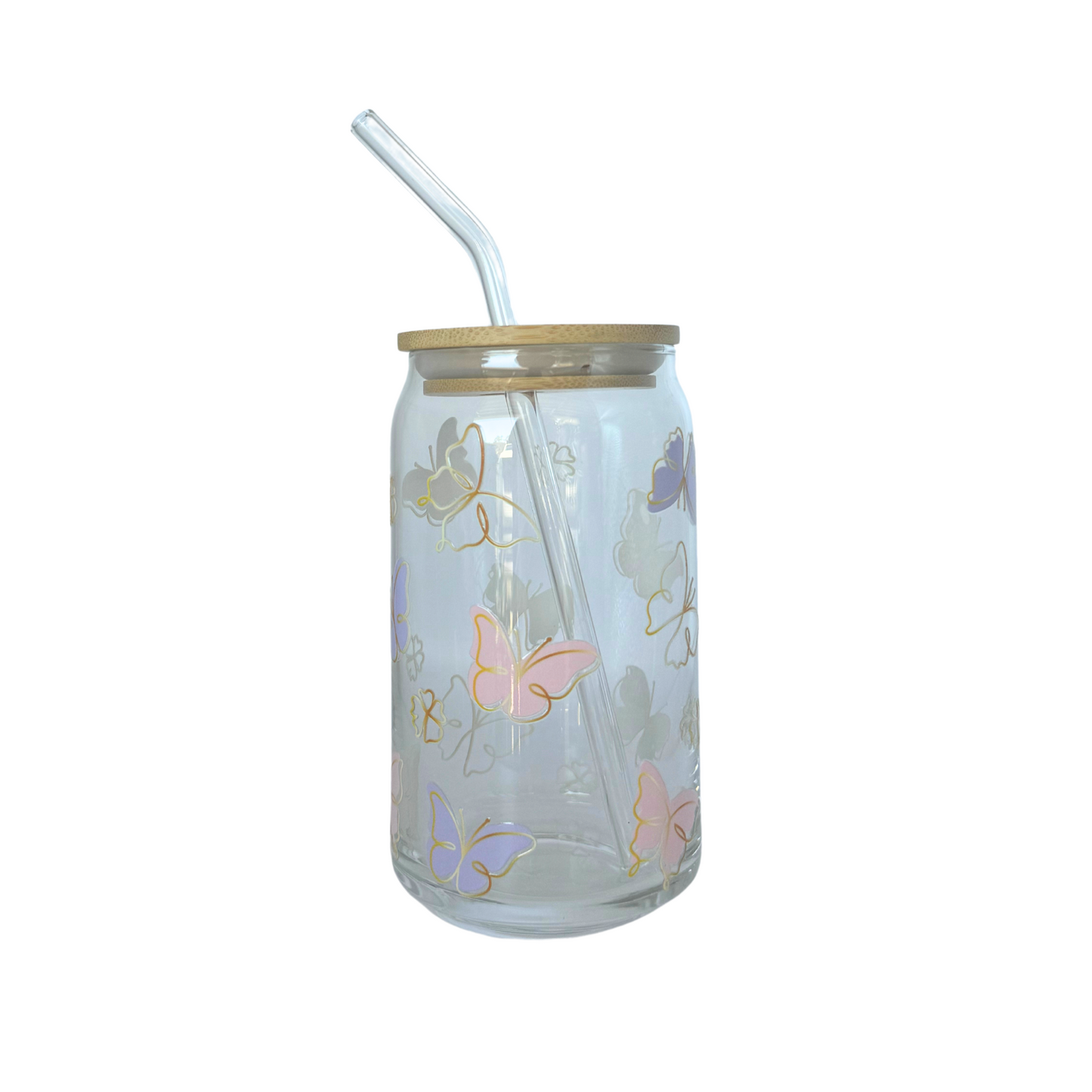 Dainty Butterfly 470ml (16oz) Can Cup