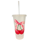 Cherry Bow 700ml Plastic Tumbler