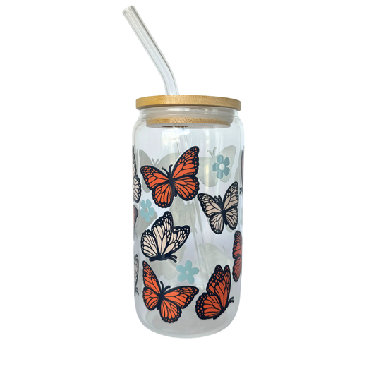 Butterflies 500ml (16oz) Can Cup