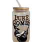 Luke Combs 5 500ml (16oz) Frosted Can Cup with Bamboo Lid + Straw