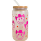Howdy 500ml (16oz) Frosted Can Cup with Bamboo Lid + Straw