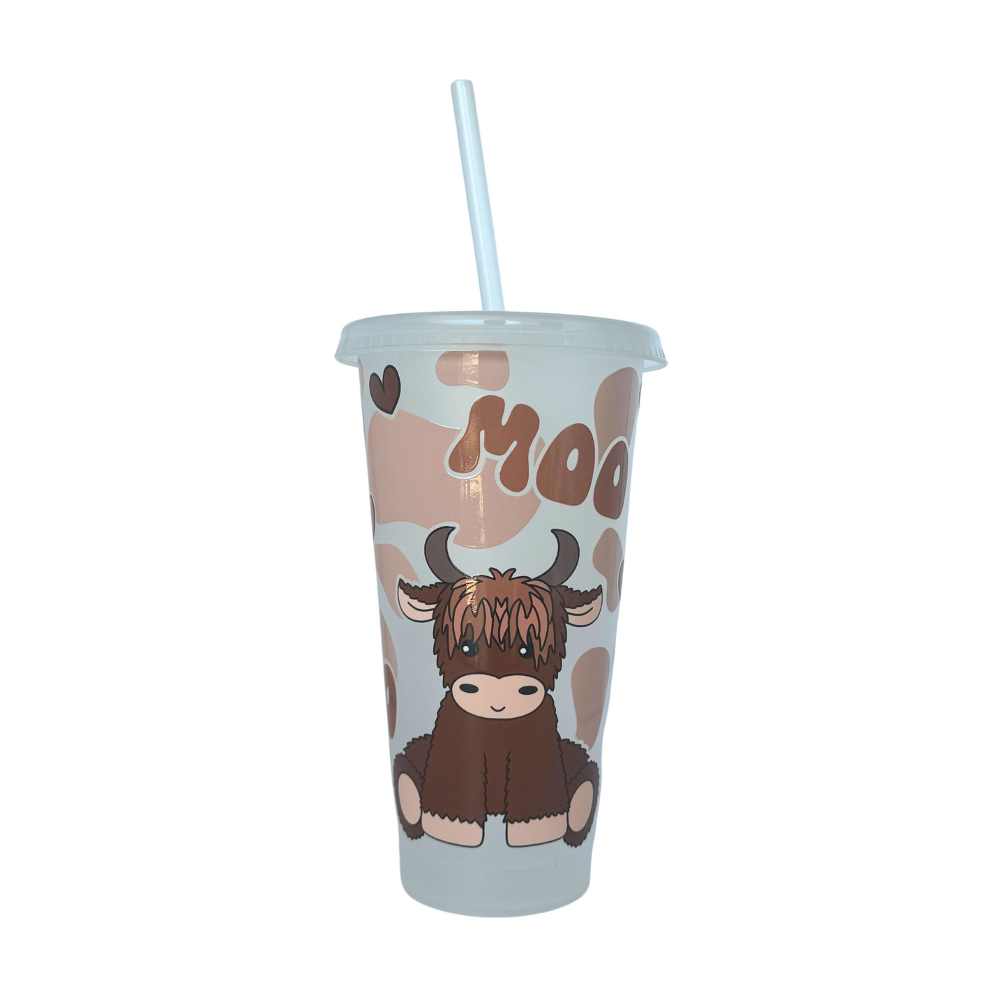 Moo Highland Cow 700ml Plastic Tumbler