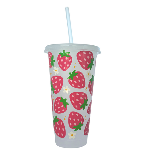 Strawberry 700ml Plastic Tumbler