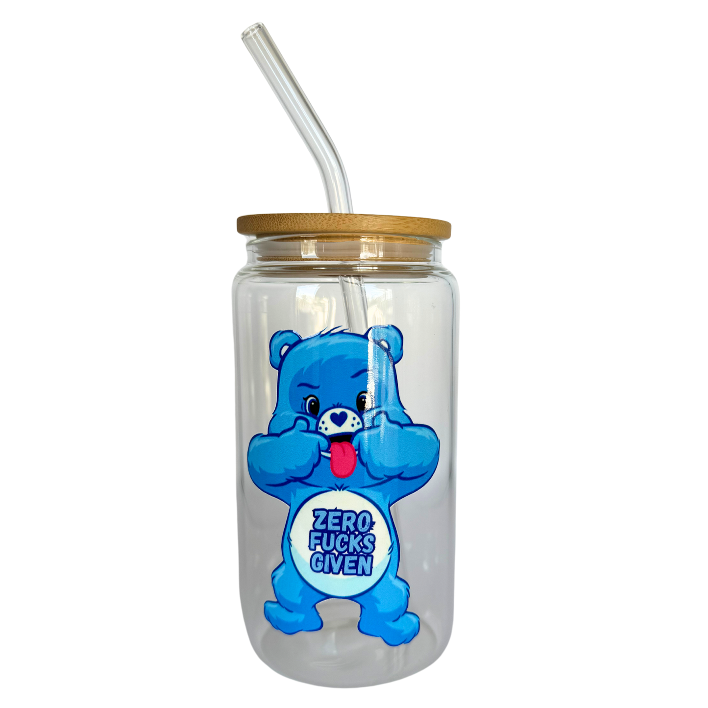 Zero Fucks Given Bear 500ml (16oz) Can Cup