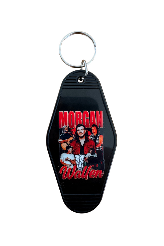 Morgan Wallen 2 Black Motel Keychain