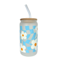 Blue Checkered Frosted 500ml (16oz) Can Cup