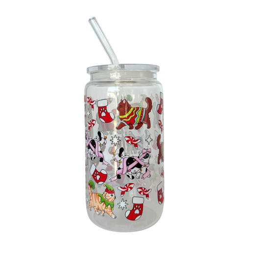 Cat Christmas 500ml (16oz) Can Cup